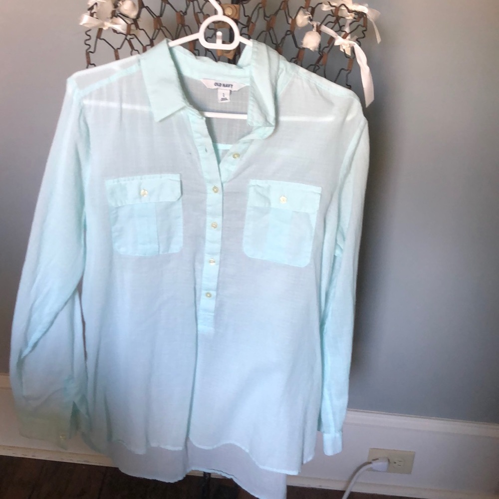 Old navy Teal button up shirt
